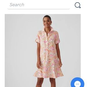 Floral Pink and Cream Swim Cover-Up